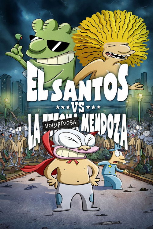 Постер фильма «El Santos vs la Tetona Mendoza»